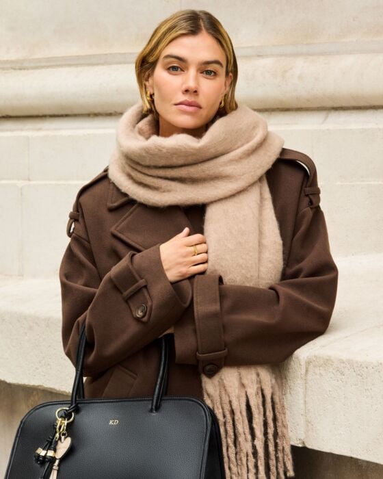 Katie Loxton Recycled Tassel Scarf Blush Taupe