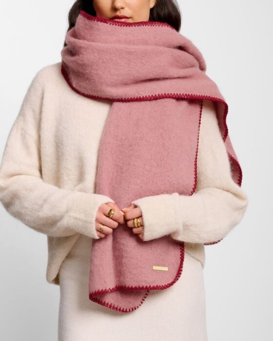 Katie Loxton Whipstitch Scarf Dusty Pink