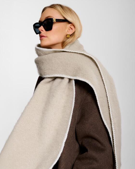 Katie Loxton Whipstitch Scarf Taupe