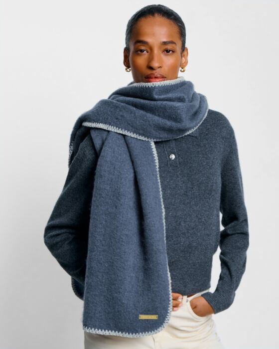 Katie Loxton Whipstitch Scarf Navy