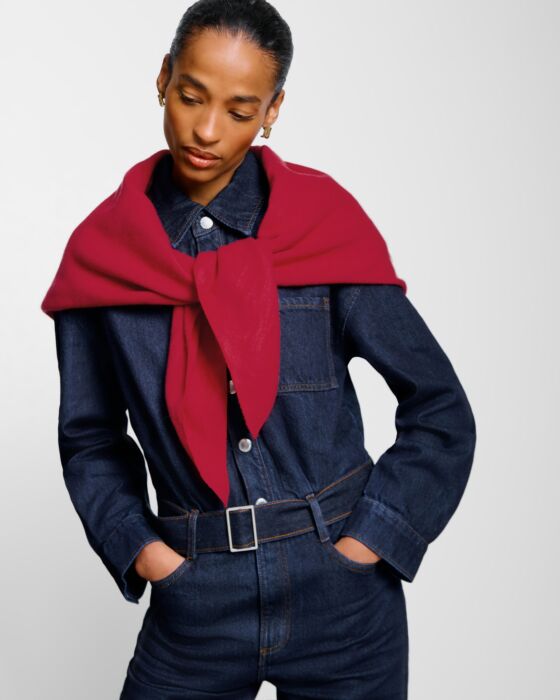 Katie Loxton Triangle Blanket Scarf Crimson Red