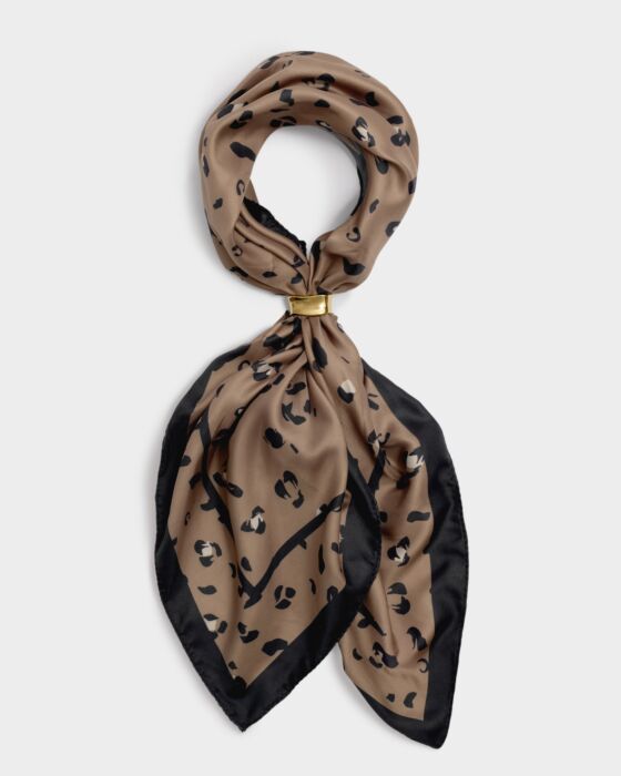Katie Loxton Satin Multiway Scarf Leopard