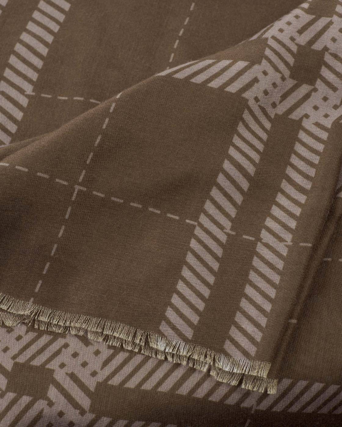 Katie Loxton Printed Scarf Check Dark Brown/Taupe