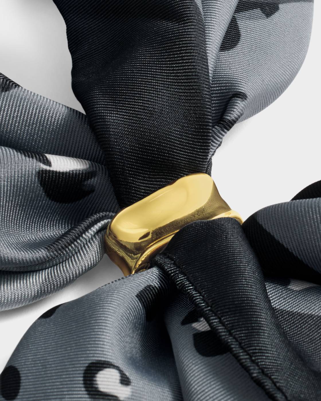 Katie Loxton Satin Multiway Scarf Small Leopard Navy/Black/Light Blue