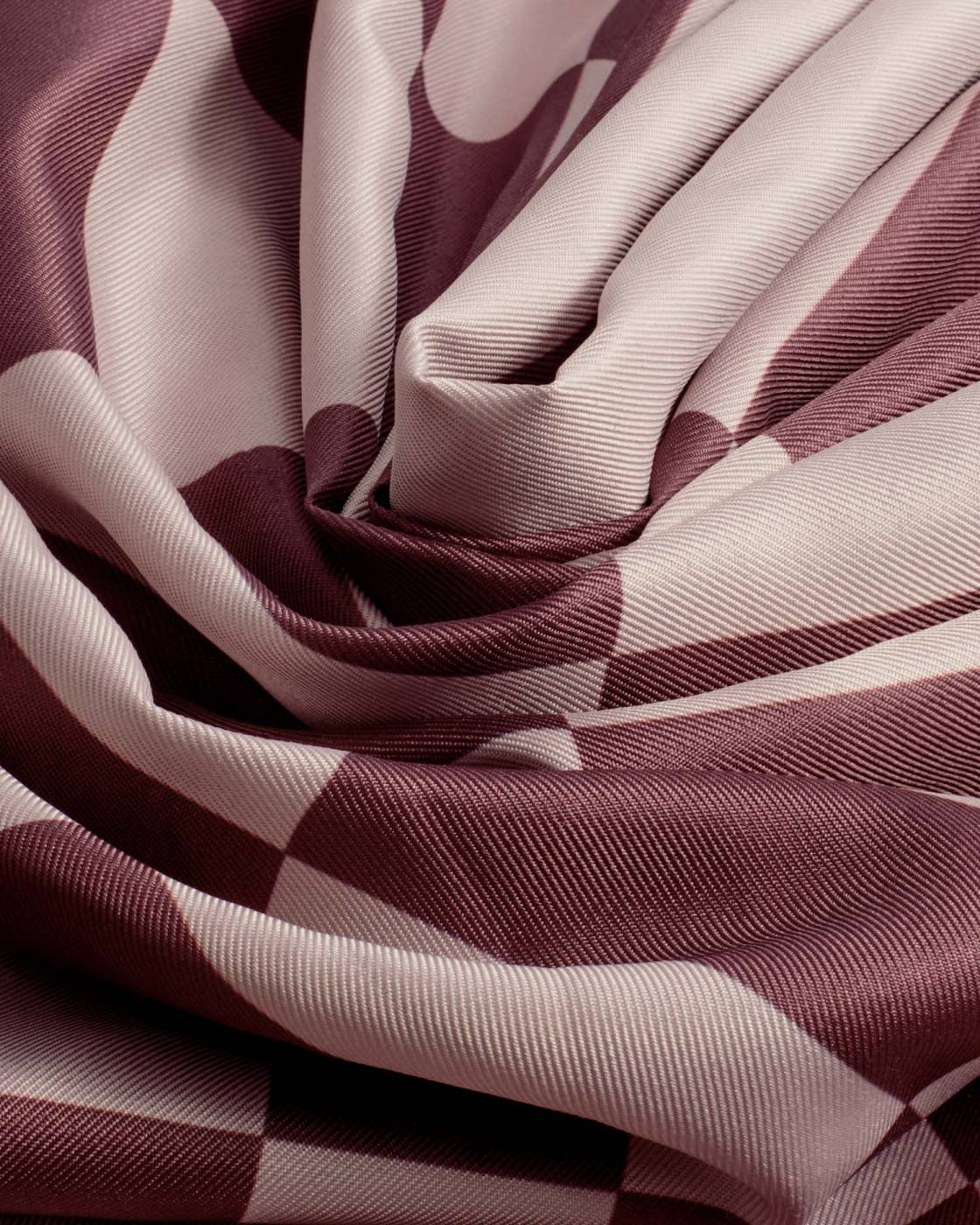 Katie Loxton Satin Multiway Scarf Check Pink/Cherry
