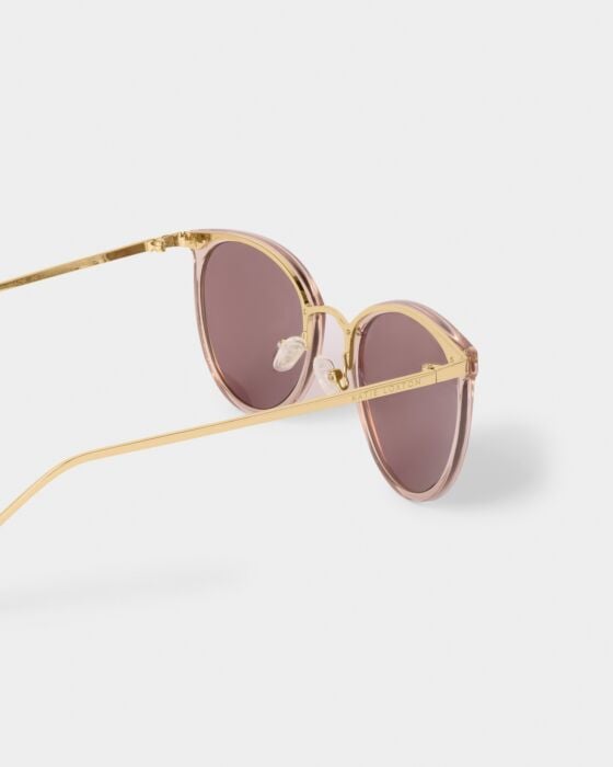 Katie Loxton Santorini Sunglasses Rose Gold Transparent / Gold