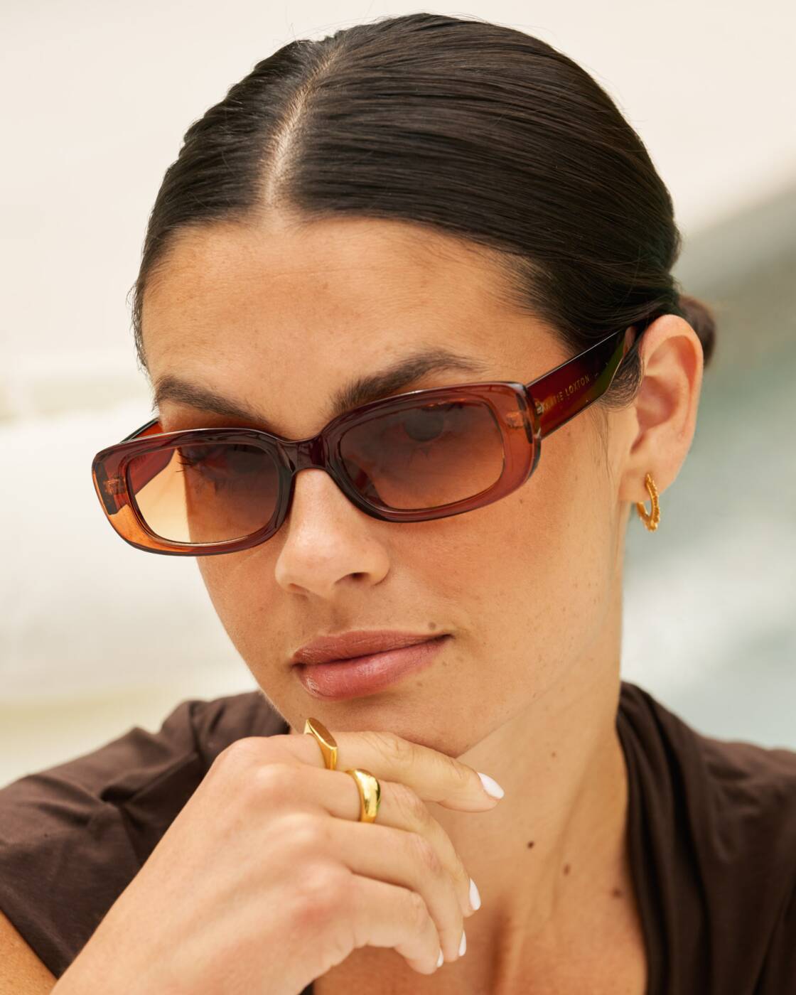 Katie Loxton Venice Sunglasses Amber Transparent