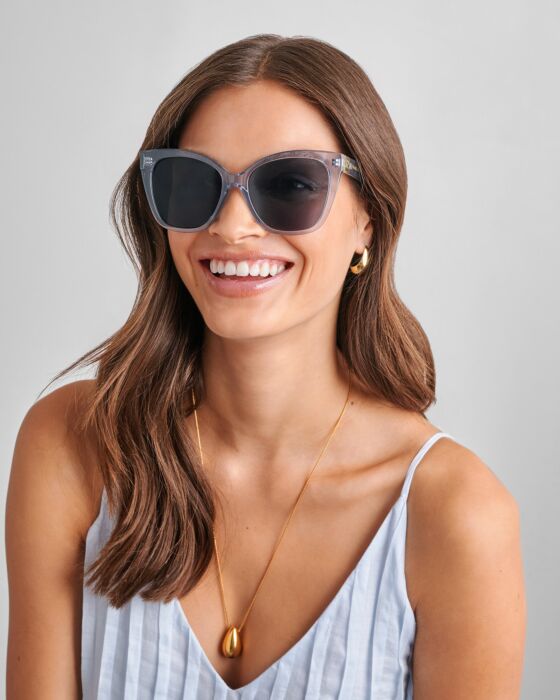 Katie Loxton Mykonos Sunglasses Blue Transparent