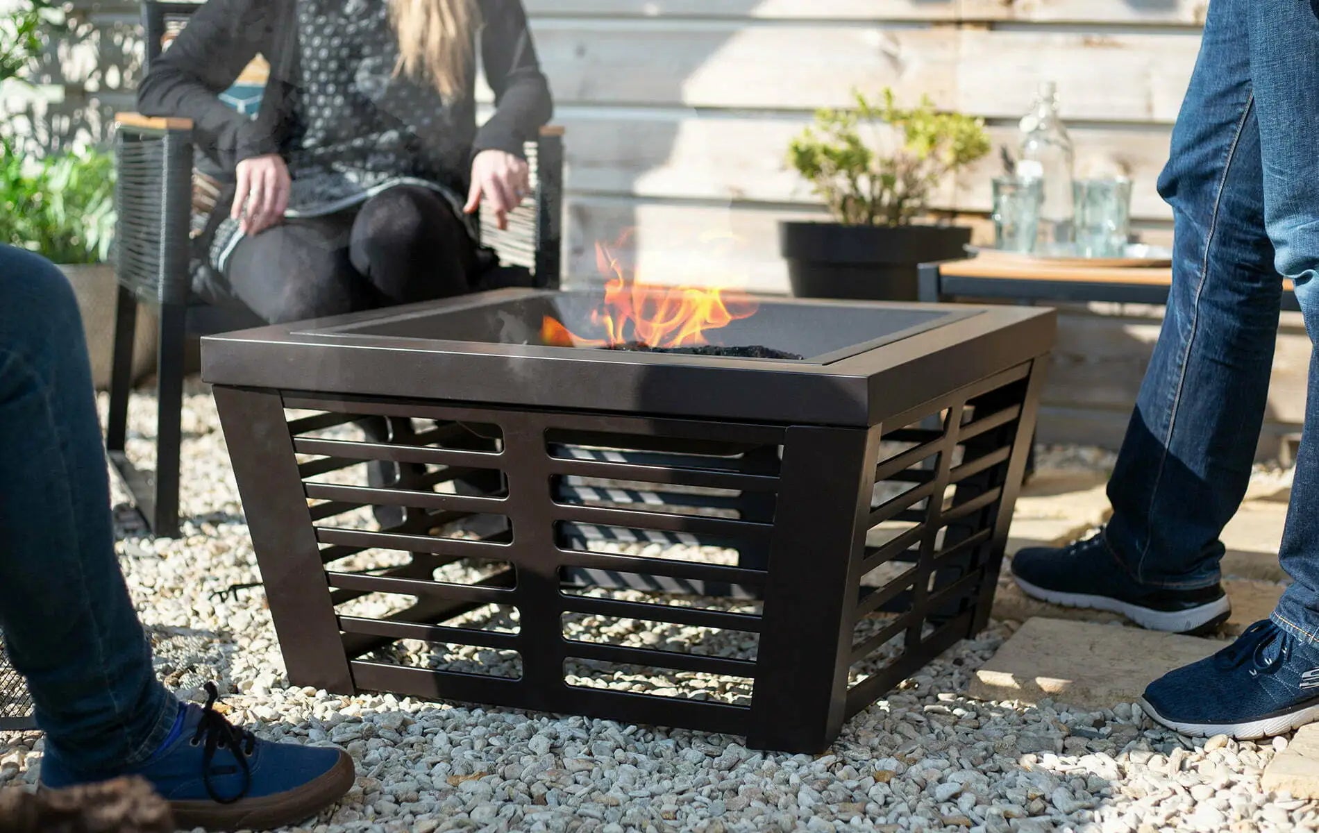 La Hacienda Elda Square Deep Firepit