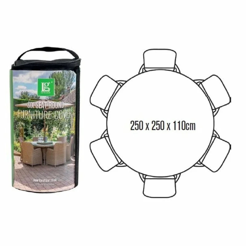 Leisuregrow Deluxe 6 Seat Round Dining Set Cover