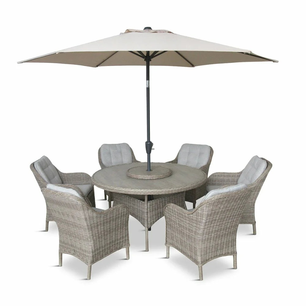 Leisuregrow St Tropez 6 Seat Dining Set Sand