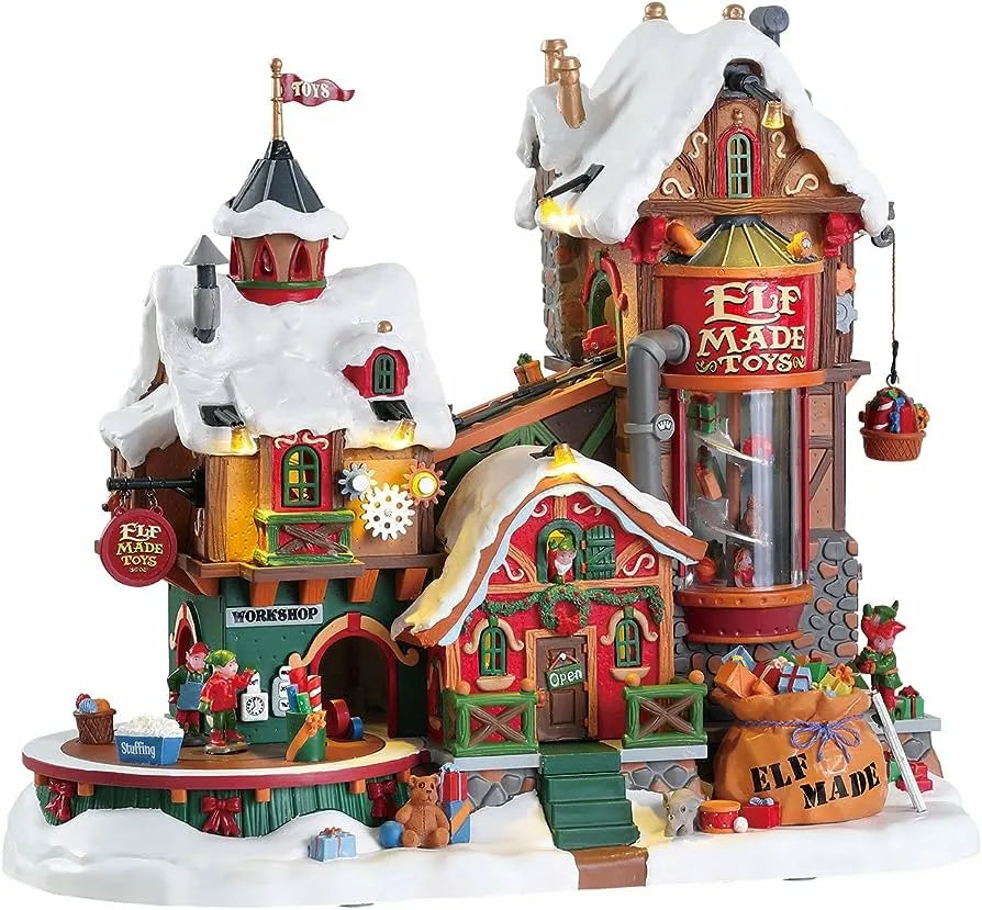Lemax Elf Made Toy Factory With 4.5v Adaptor 75190-UK