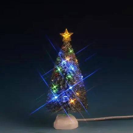 Lemax Evergreen Tree Medium With Multi Light B/O 74266