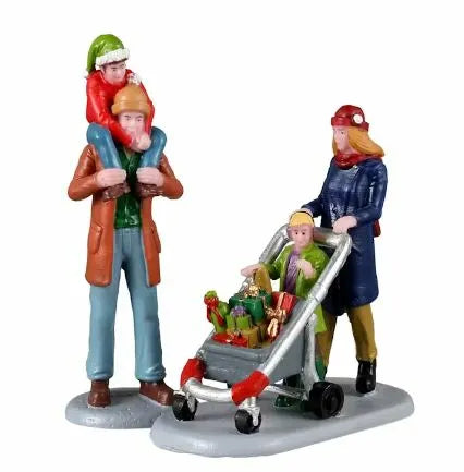 Lemax Family Holiday Shopping Spree Set Of 2 22124