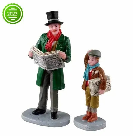 Lemax Merry Newsboy Set Of 2 32203