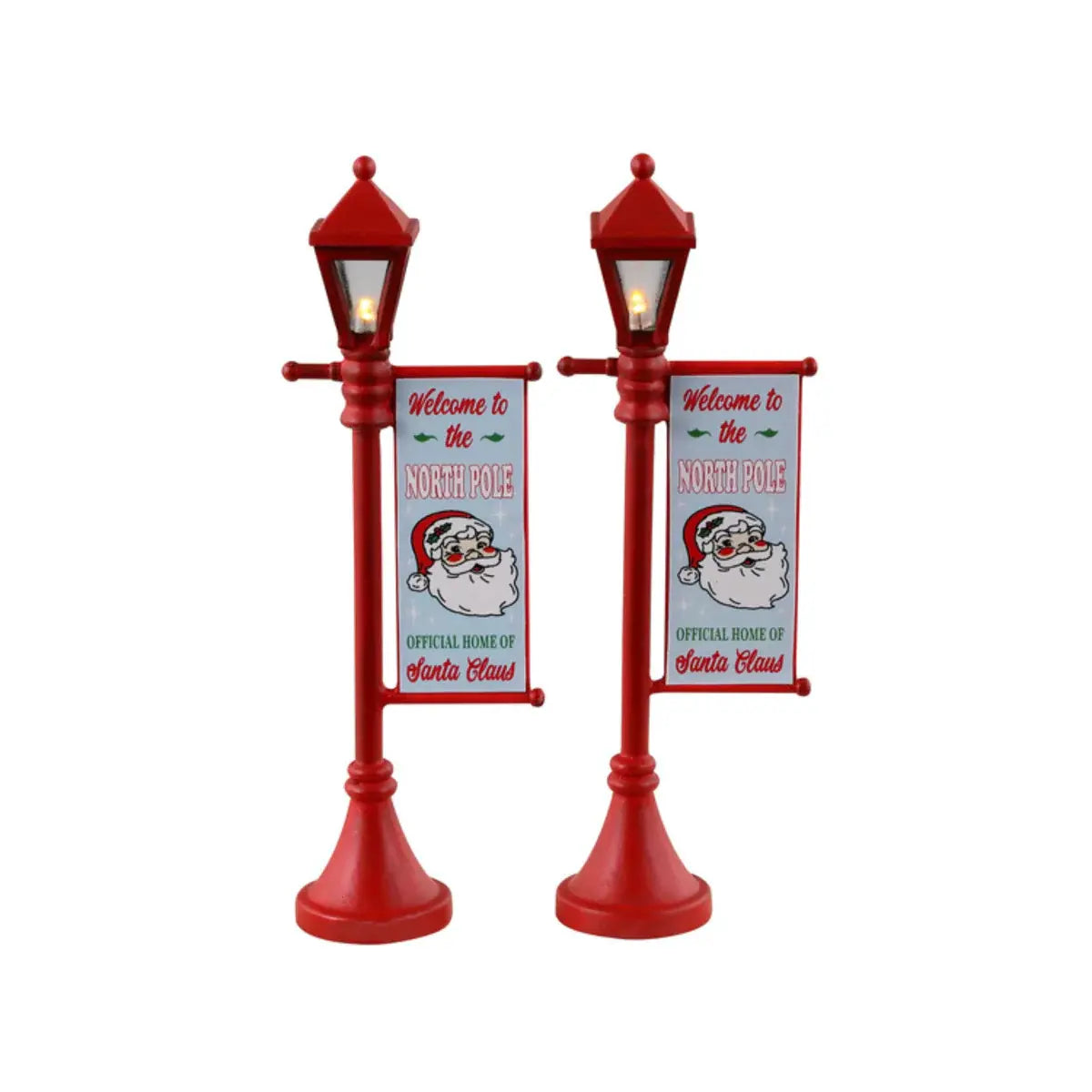 Lemax North Pole Lampost Set Of 2 B/O 34091