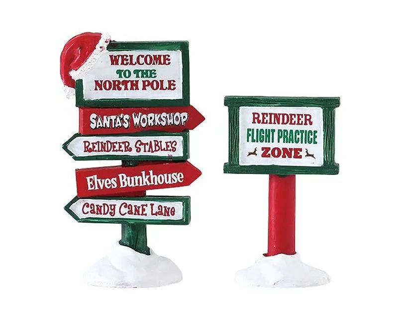 Lemax North Pole Signs Set Of 2 64455