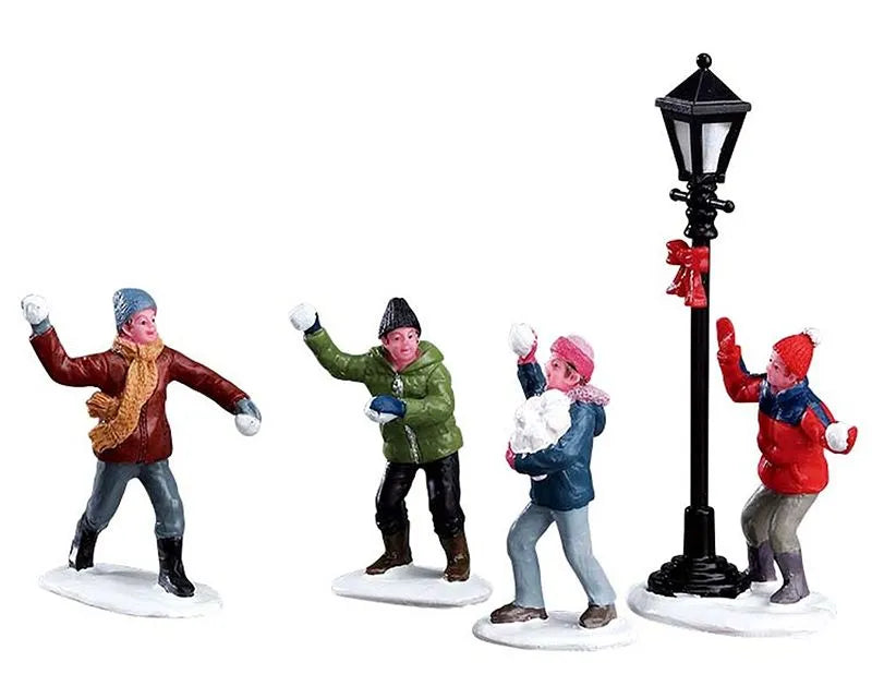 Lemax Snowball Fight! Set Of 4 32133