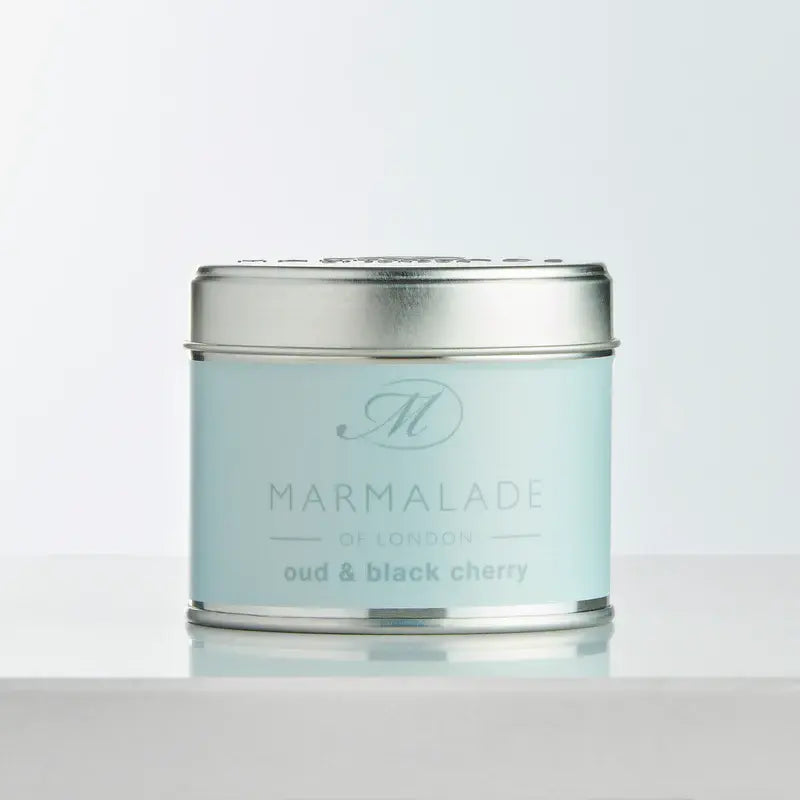 Marmalade Oud & Black Cherry Tin Candle