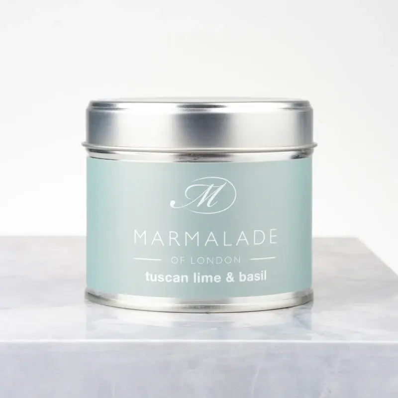 Marmalade Tuscan Lime & Basil Tin Candle