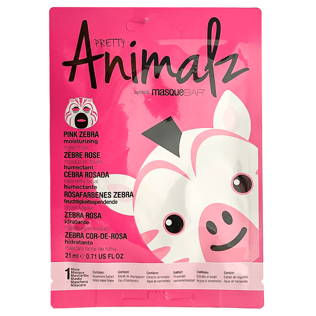 Masque Bar Pretty Animalz Pink Zebra Sheet Mask Target