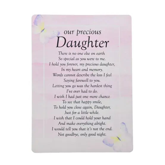 Memorial Card Precious Daughter