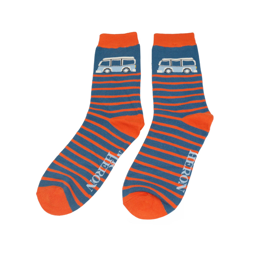 Mr Heron Camper Stripe Blue