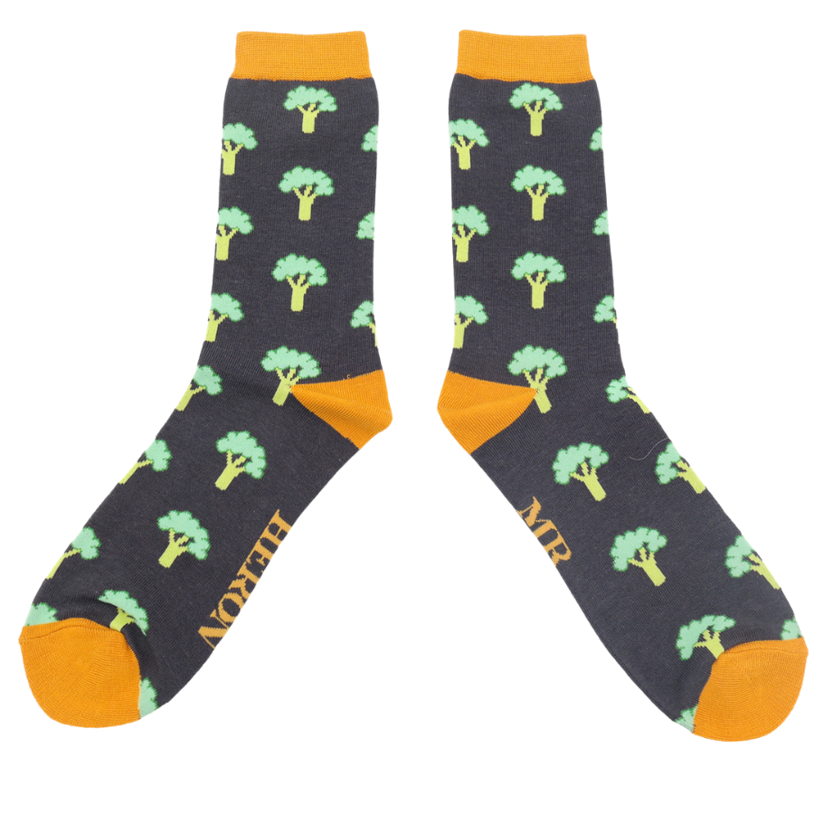Mr Heron Broccoli Socks Charcoal