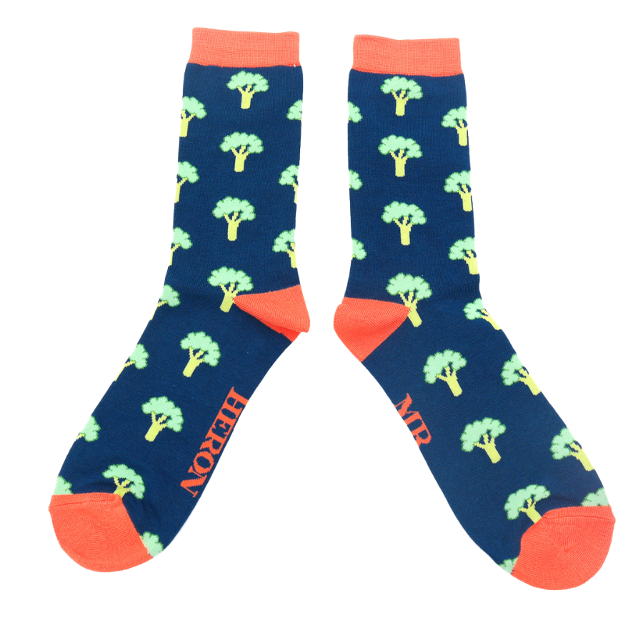 Mr Heron Broccoli Socks Navy