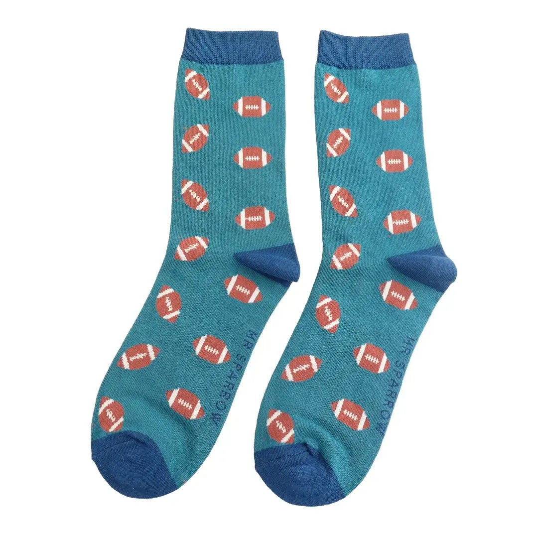 Mr Sparrow Rugby Balls Teal