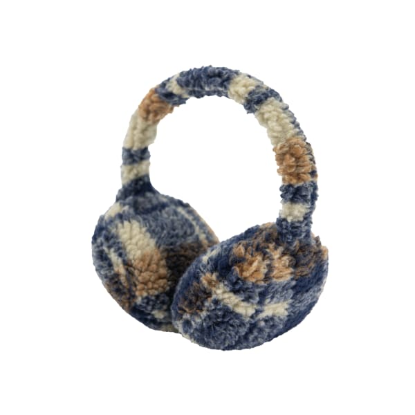 Heritage Check Borg Earmuffs - Blue