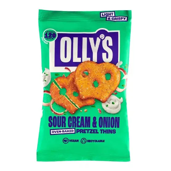 Olly's- Sour Cream & Onion Pretzel Thins 35g