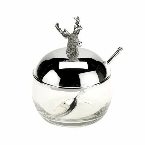 S/P Jam Dish w. Stag` head