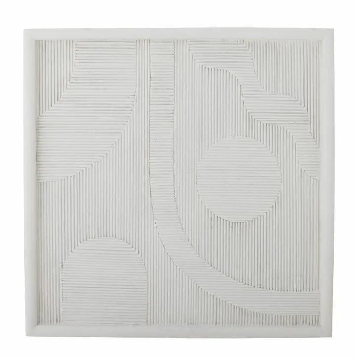 Patina Wall Decor White Polyresin