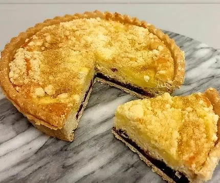 Ruby's Large Apple, Blackcurrant & Custard Crumble Tarts
