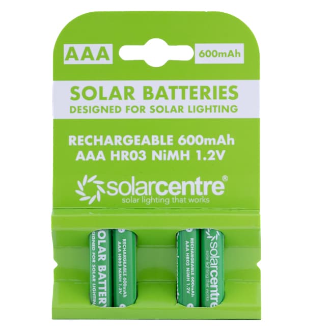 Solar Centre Solar Battery 4 Pack AAA 600mAh