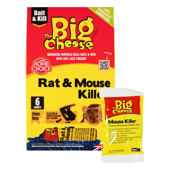 STV Rat & Mouse Killer Grain Bait Sachet - 25g x 6