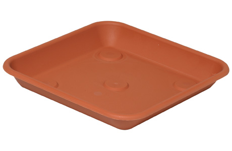 Treadstone Square Saucer Terracotta