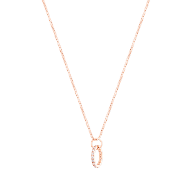 Tipperary Circle Pave Rose Gold Ring Pendant