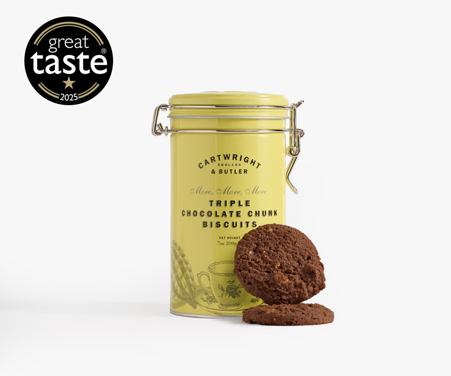 Cartwright & Butler Triple Choc Chunk Biscuits in Tin 200g