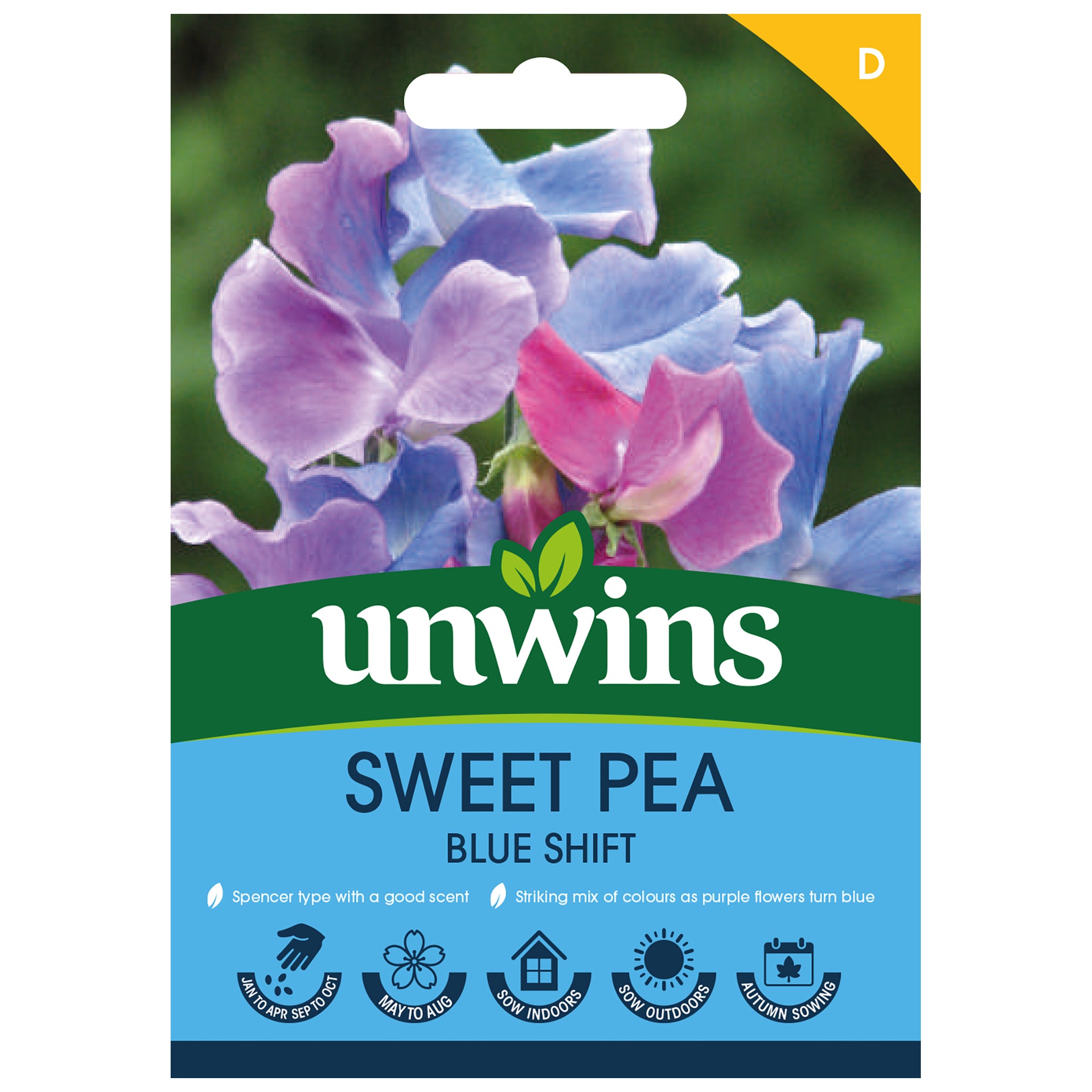 Unwins Sweet Pea Blue Shift Seeds