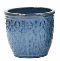 Woodlodge Bella Pattern Blue Pot