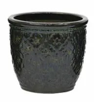 Woodlodge Bella Pattern Green Pot