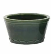 Woodlodge Clara Low Pot Green