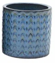 Woodlodge Sugar Cylin Blue Indoor Pot 19Cm