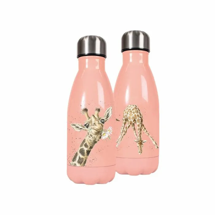 Wrendale Designs Small Giraffe Water Bottle 260ml - Flowers