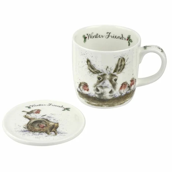 Wrendale Designs Winter Friends Mug & Coaster S