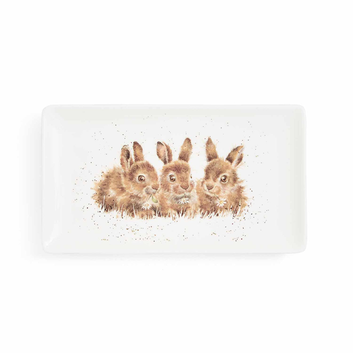 Wrendale Designs Rectangle Tray 20cm (Rabbits)