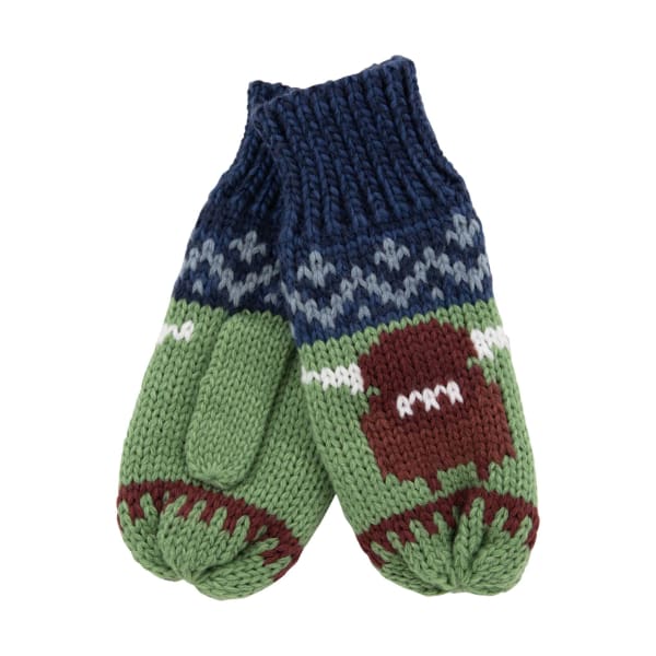 Aran Coo Mitts - Navy