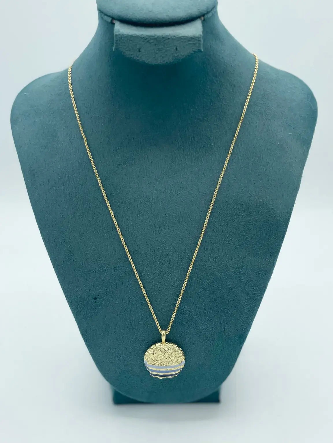 Zelly Necklace Enamel Stripe Blue